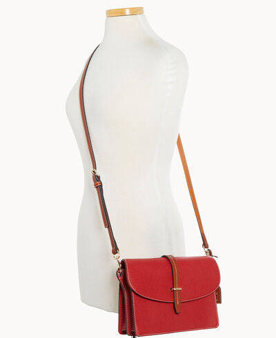 Pebble Grain Flap Crossbody