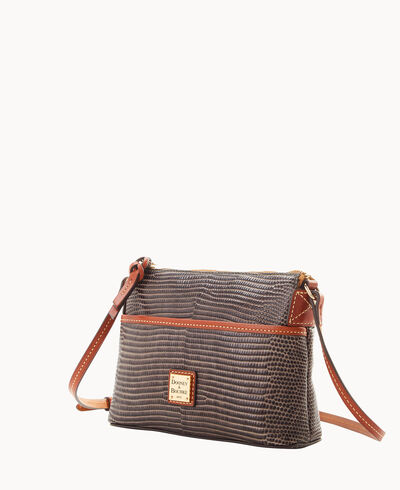 Embossed Lizard Ginger Crossbody