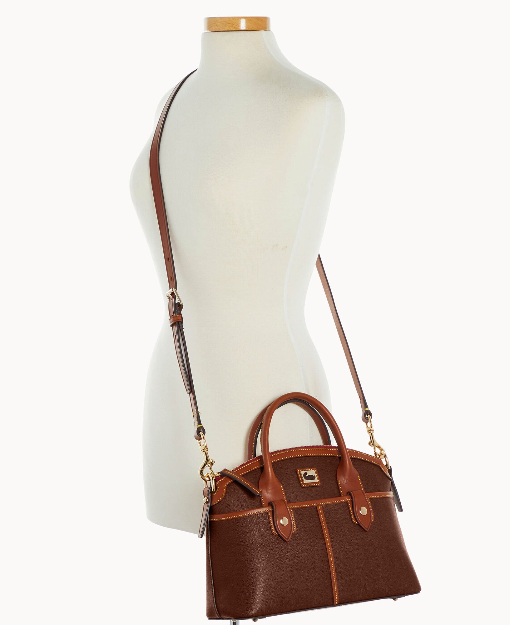 Dooney & bourke camden saffiano leather domed satchel 2025