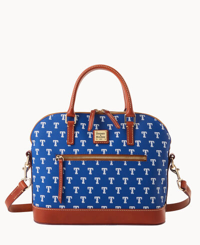 MLB Rangers Domed Zip Satchel