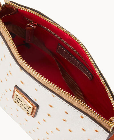 Ostrich Mini Domed Crossbody