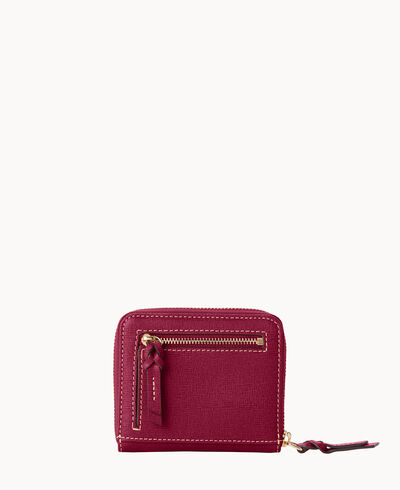 Saffiano Small Zip Around Wallet