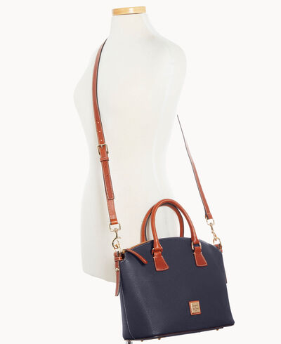 Pebble Grain Domed Satchel