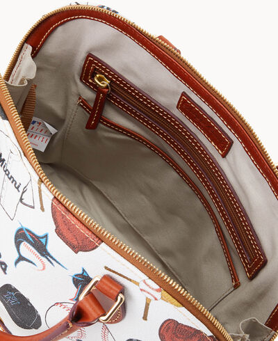 MLB Marlins Zip Zip Satchel
