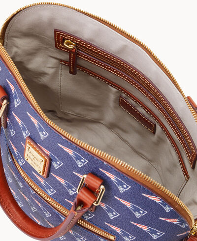 NFL Patriots Domed Zip Satchel