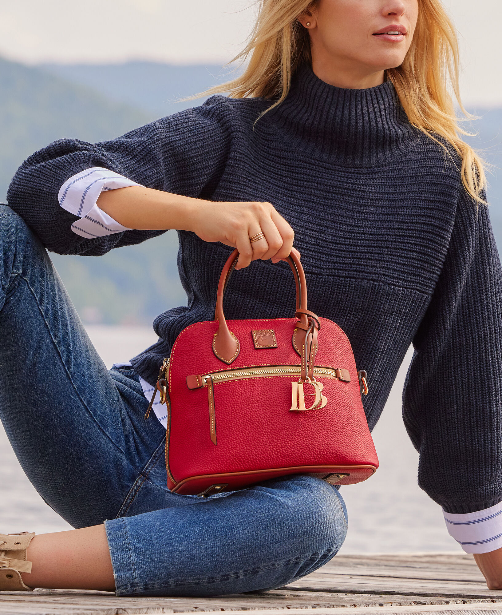 Dooney Bourke Pebble Grain Domed Satchel