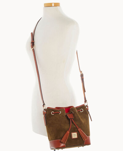 Suede Crossbody Drawstring