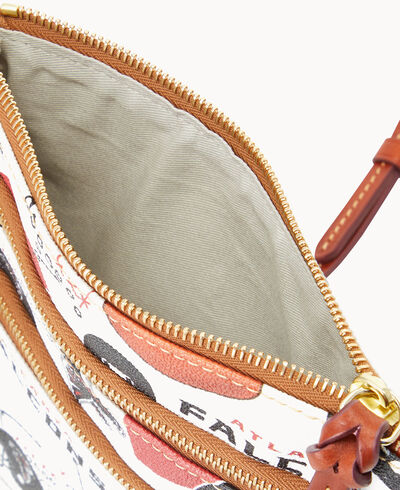 NFL Falcons North South Triple Zip Crossbody