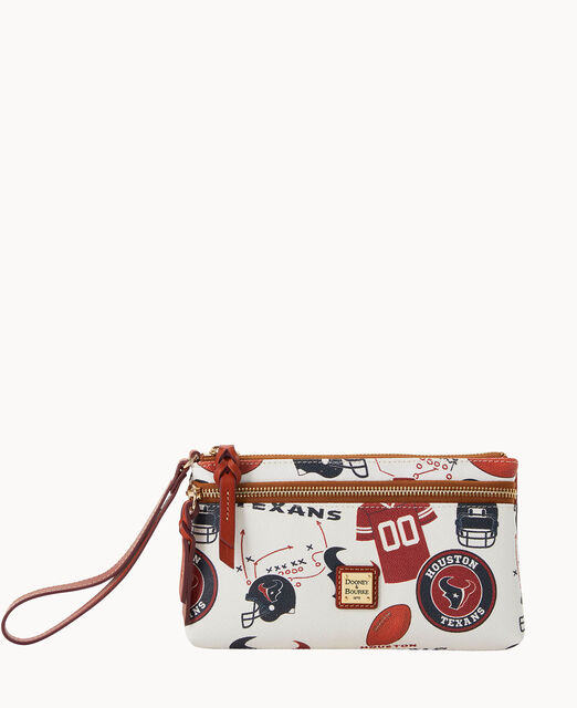 NFL Texans Double Zip Wristlet