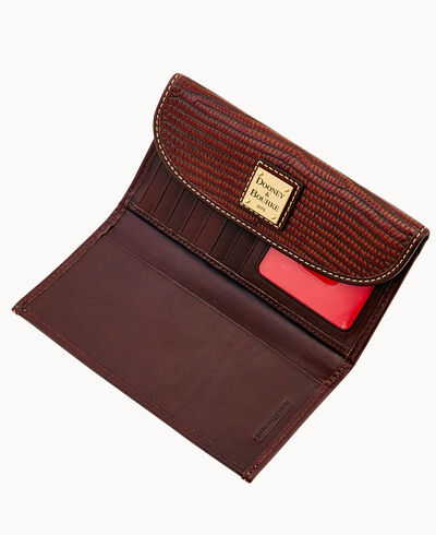 Embossed Lizard Continental Clutch
