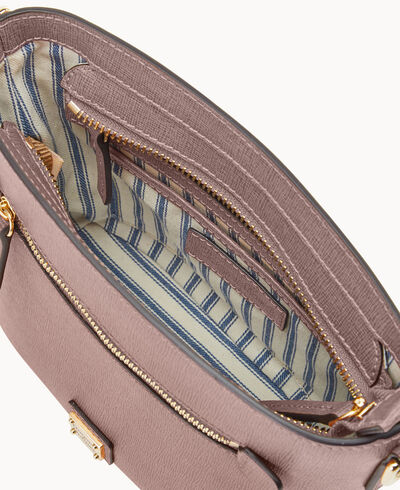 Saffiano Small Zip Crossbody