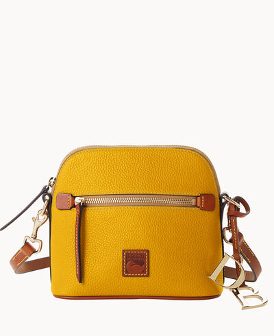 Pebble Grain Domed Crossbody