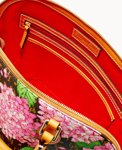 Signature Hydrangea Zip Zip Satchel