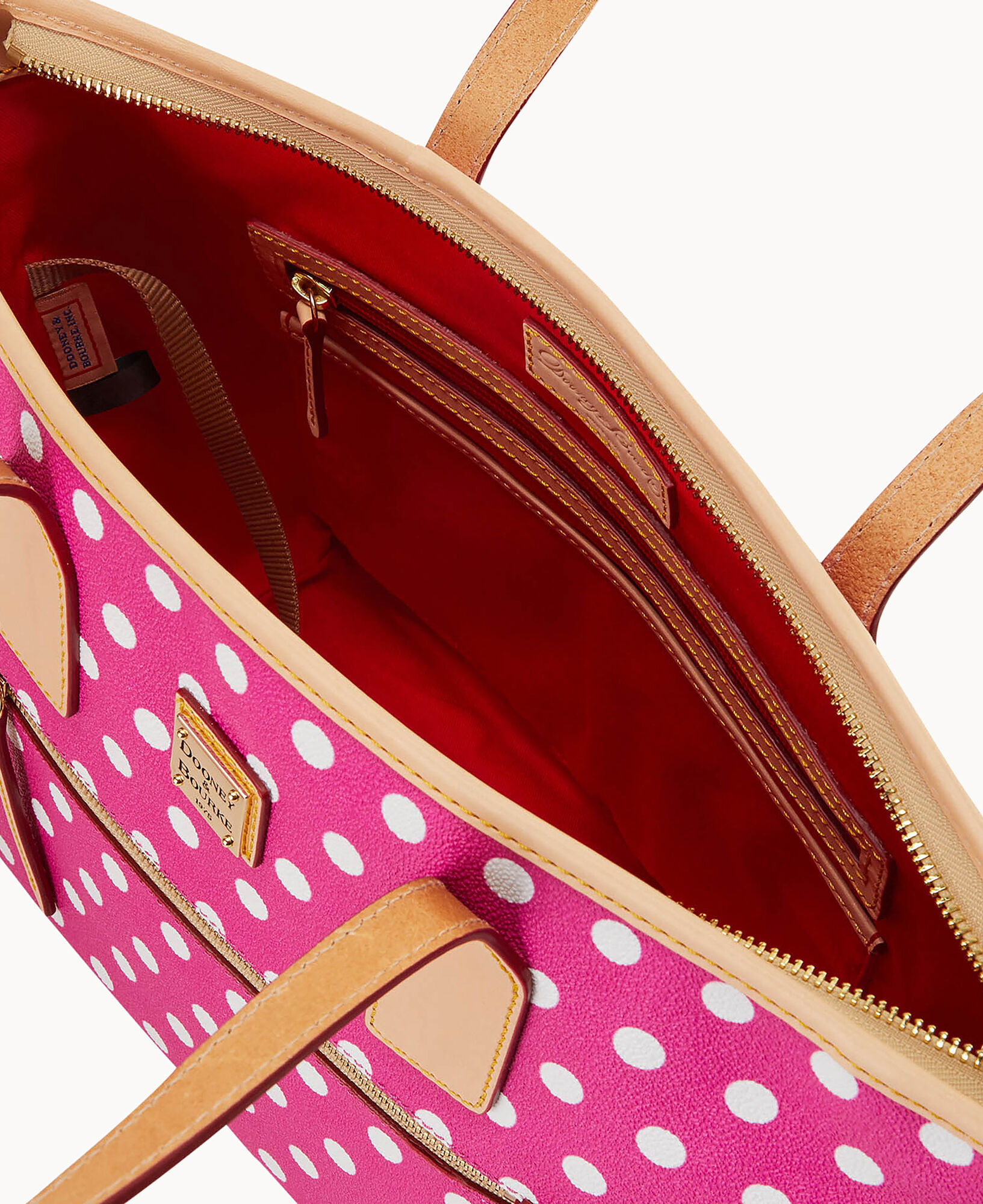 Dooney and bourke polka dot purse clearance
