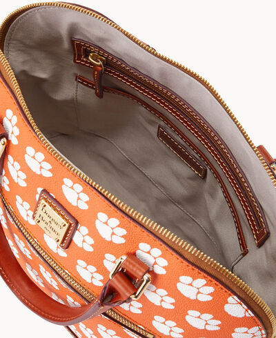 Collegiate Clemson University Domed Zip Satchel