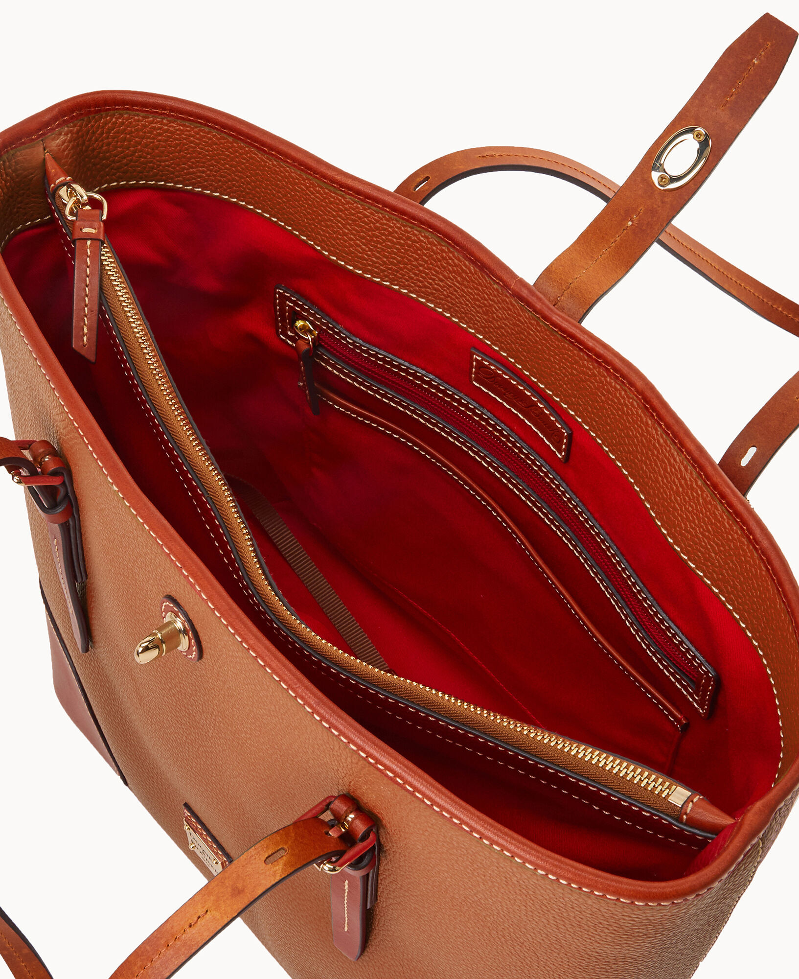 Whitney logo pebble leather shoulder bag on sale