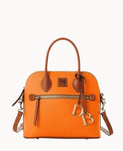Pebble Grain Domed Satchel