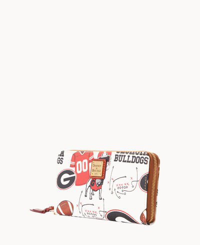 Collegiate Georgia Large Zip Around Wristlet
