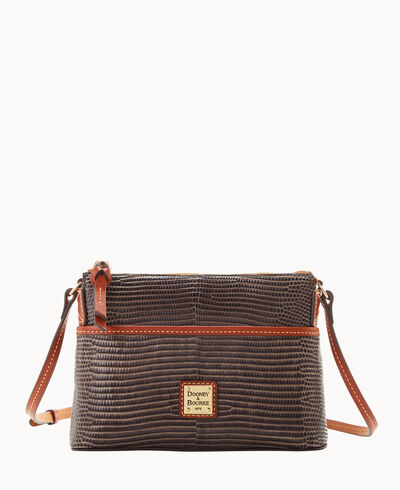 Embossed Lizard Ginger Crossbody