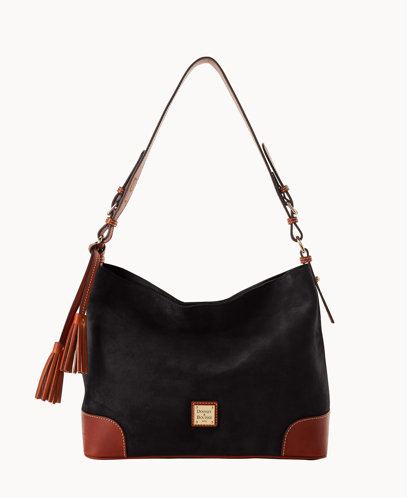 Woman BROWN T Timeless Hobo Bag in Suede Large