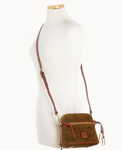 Suede Domed Crossbody