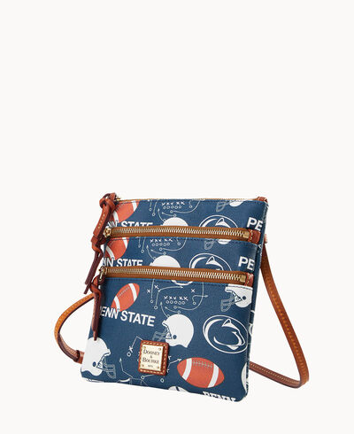 Collegiate Penn State University North South Triple Zip Crossbody