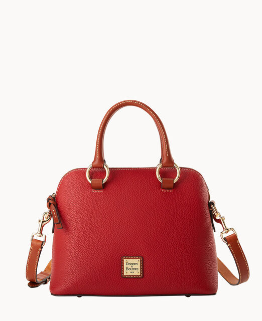 Pebble Grain Domed Satchel