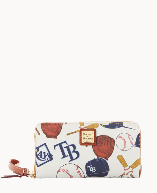 MLB Rays Large Zip Around Wristlet