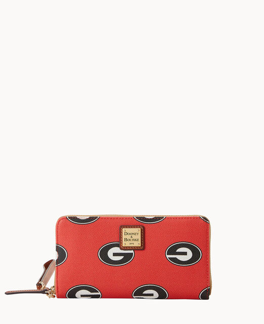 Collegiate Georgia Large Zip Around Wristlet