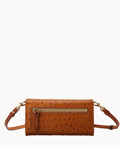 Ostrich Daphne Crossbody Wallet