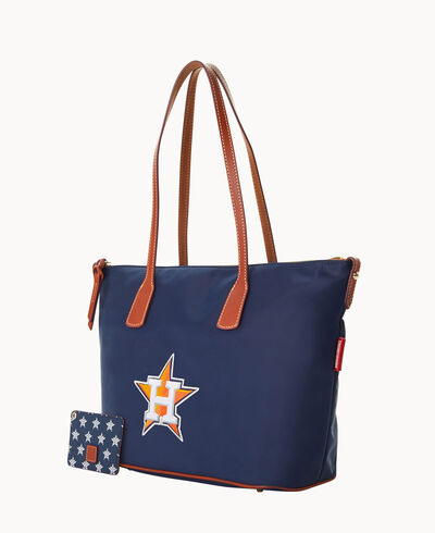 MLB Astros Top Zip Tote w ID Holder