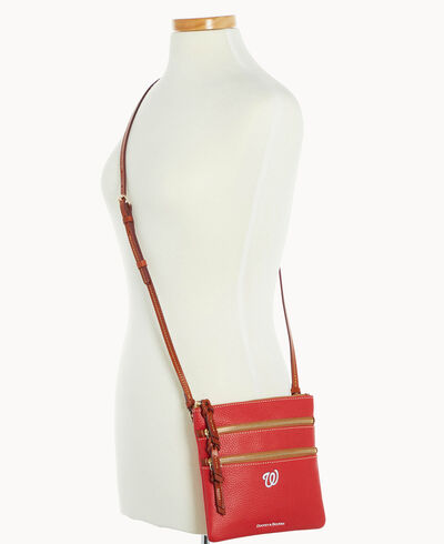 MLB Nationals N S Triple Zip Crossbody