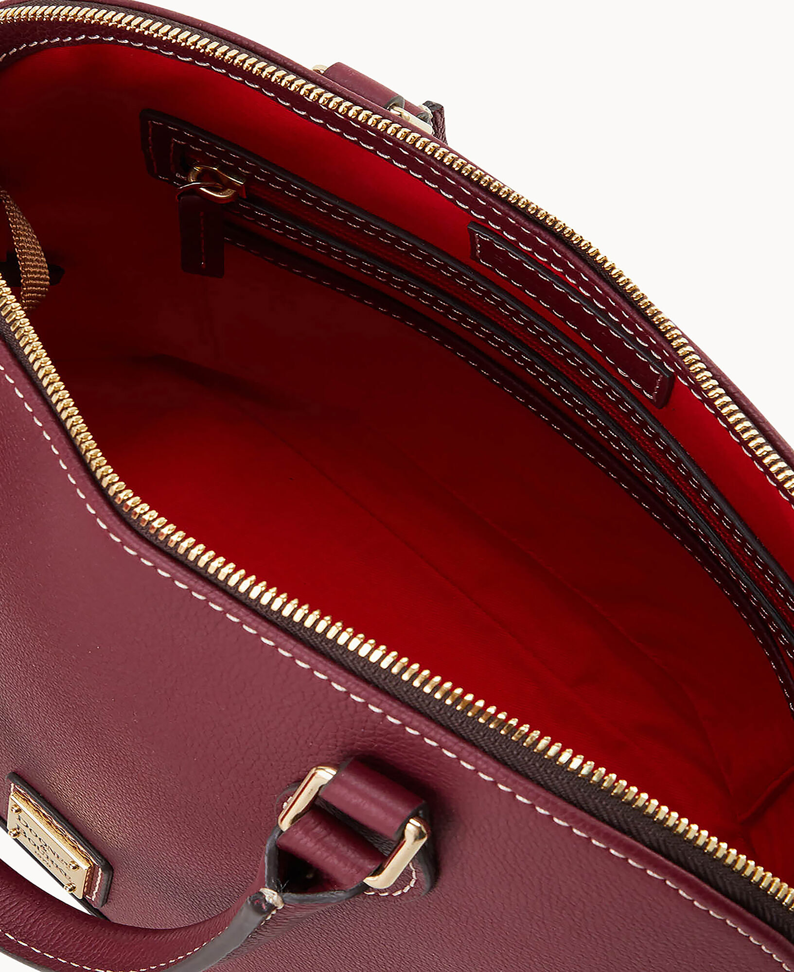 Dooney Bourke Women s Sorrento Zip Zip Satchel Bag in Burgundy