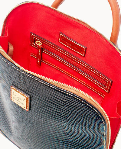 Embossed Lizard Zip Pod Backpack