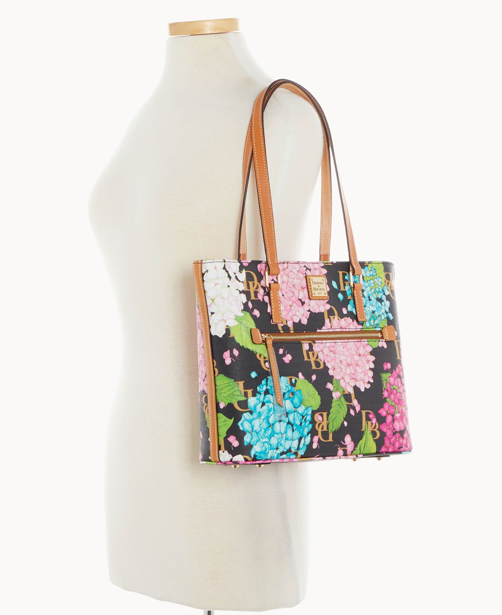 Dooney Bourke Hydrangea Monogram Shopper