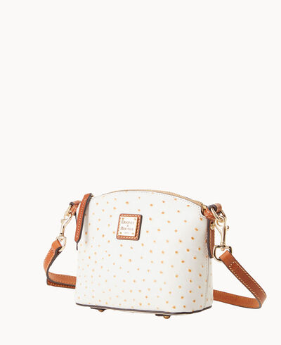 Ostrich Mini Domed Crossbody
