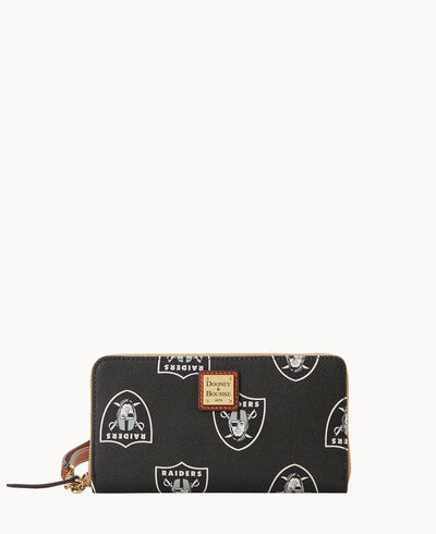 NFL Raiders Large Zip Around Wristlet