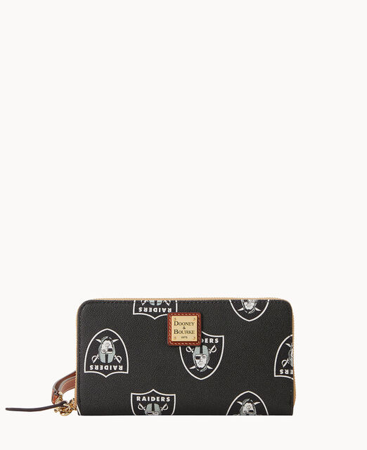 NFL Raiders Large Zip Around Wristlet