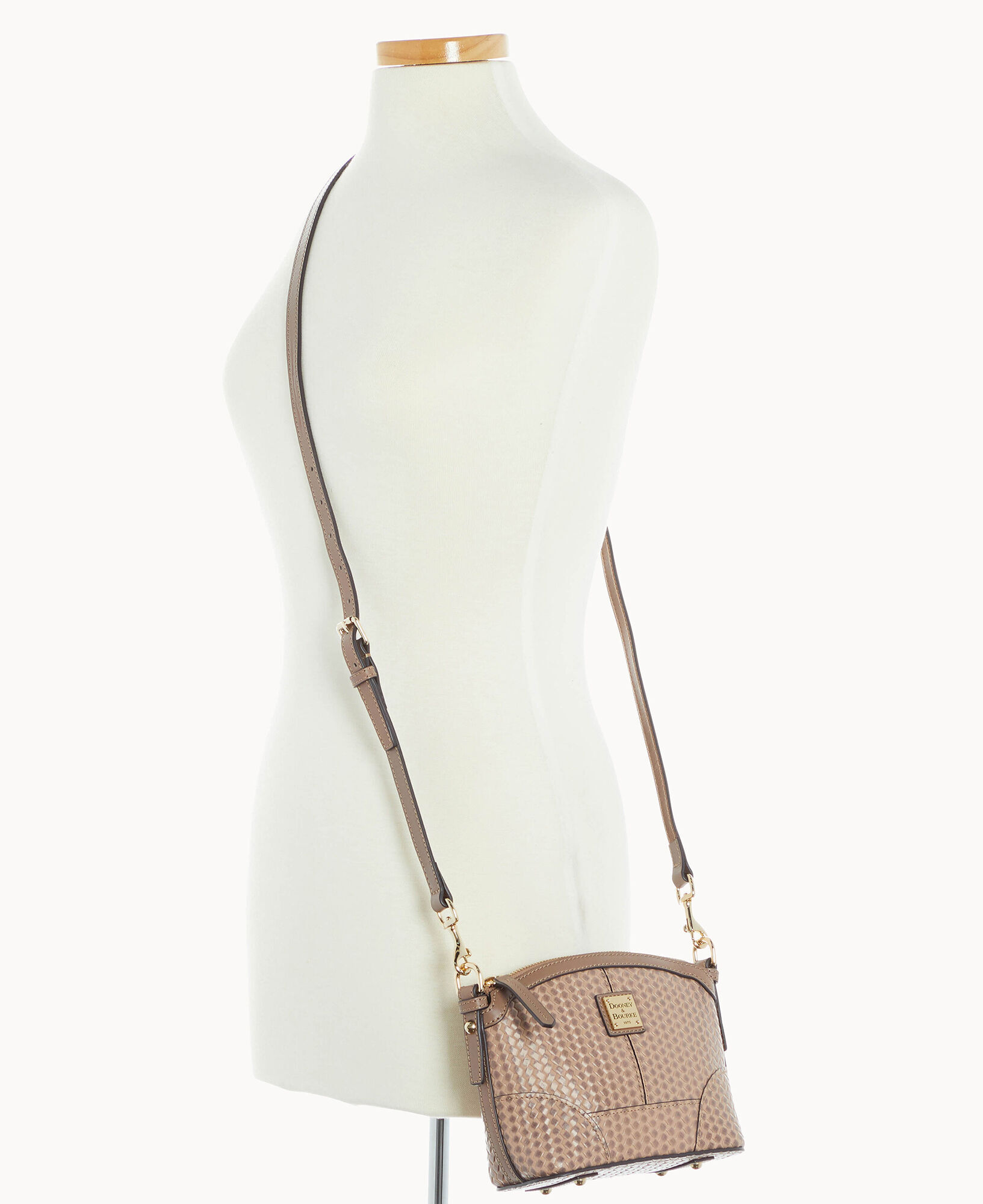 Camden woven mini domed crossbody clearance