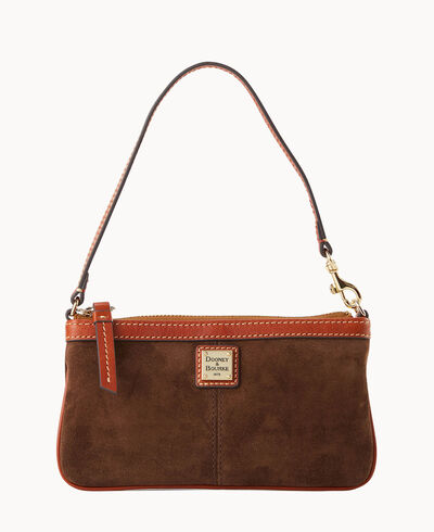 Suede Large Slim Wristlet