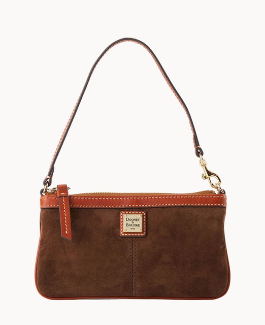 Suede Large Slim Wristlet