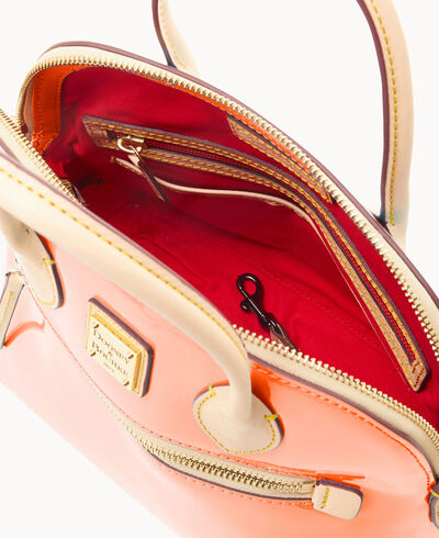 Patent Domed Satchel
