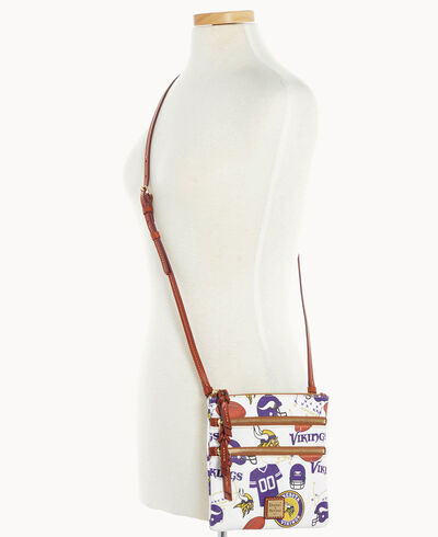 NFL Vikings North South Triple Zip Crossbody