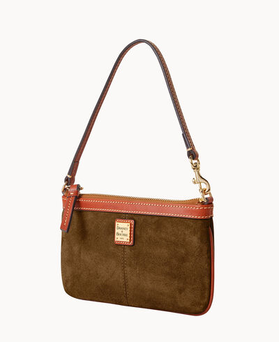 Suede Large Slim Wristlet