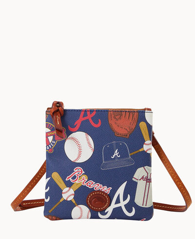 MLB Braves Small North South Top Zip Crossbody