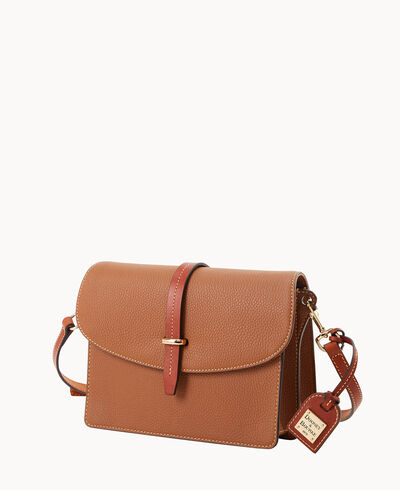 Pebble Grain Flap Crossbody