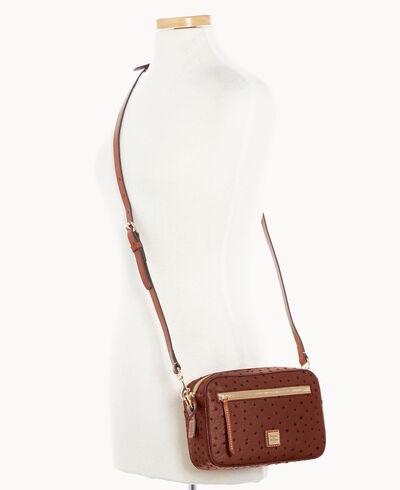 Ostrich Camera Zip Crossbody