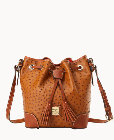 Ostrich Crossbody Drawstring