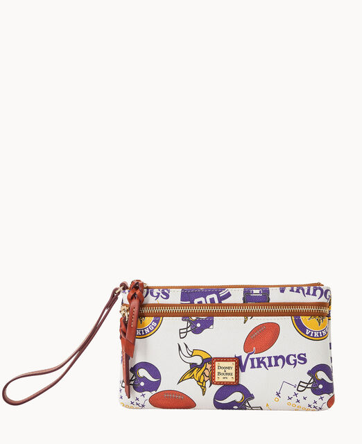 NFL Vikings Double Zip Wristlet