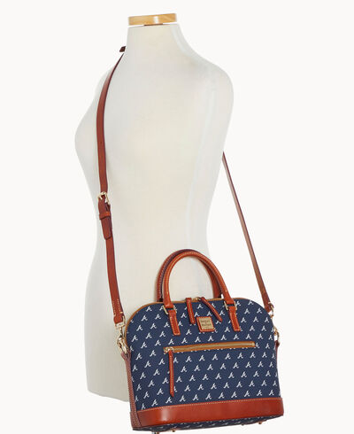 MLB Braves Domed Zip Satchel